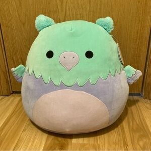 NWT Squishmallows Minerva Griffin Gryphon Owl Purple Green Plush -Large 16+”